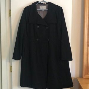 Long black wool coat in great condition!